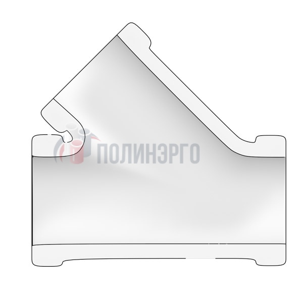  Тройник косой 45° нержавеющий 18" SCH STD (457,2х9,53) BW - фото 2