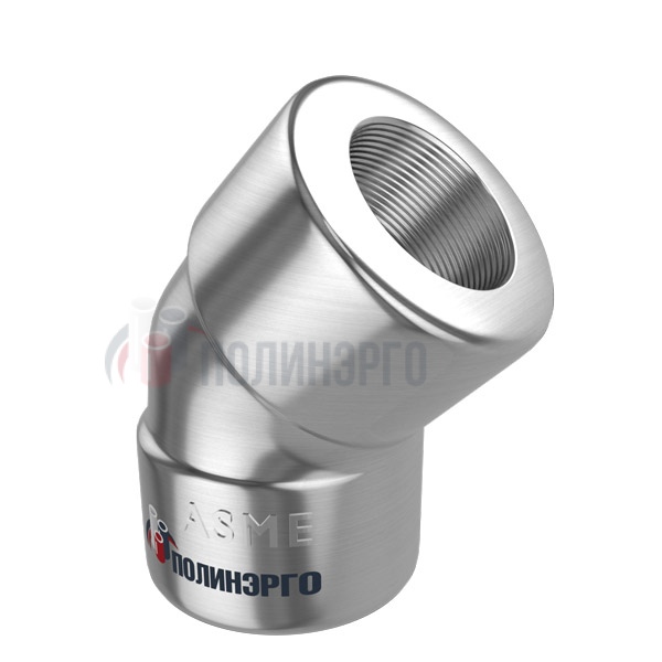 Каталог Отвод резьбовой нержавеющий 45° 4" CL6000 NPT-F ASME B16.11